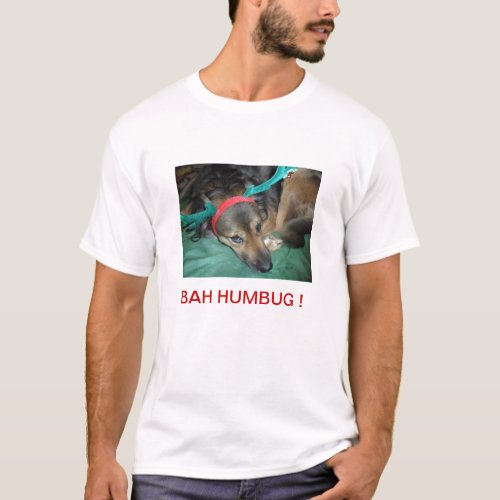 Bah HUMBUG dog doggy christmas shirts T_shirts