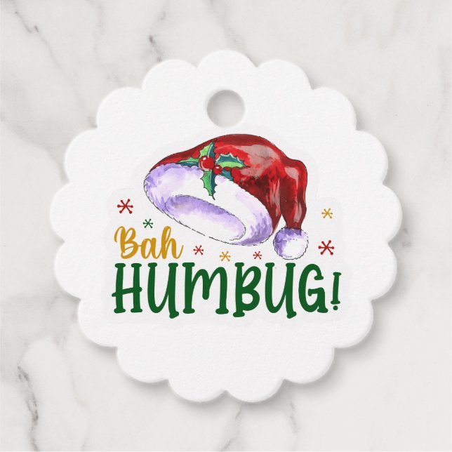 Bah Humbug Favor Tags (Front)