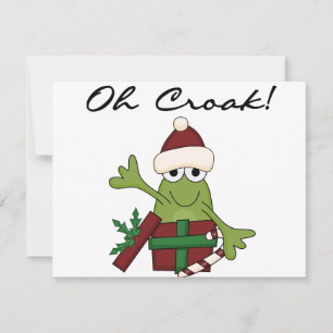 Bah Humbug Frog Christmas Tshirts and Gifts Holiday Card