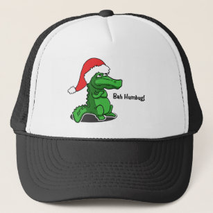 Bah Humbug! Fun, Alligator with Santa hat