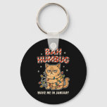 Bah Humbug Funny Bad Cat Christmas Hater Kitten Lo Keychain