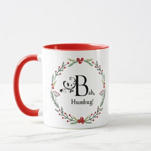 Bah Humbug Funny Sarcastic Personalized Christmas Mug