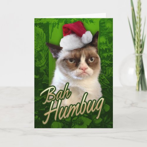 Bah Humbug Grumpy Cat Holiday Card