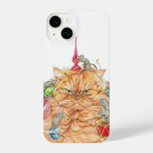 Bah Humbug Hate Christmas Grumpy Cat Disgusted iPhone 14 Case
