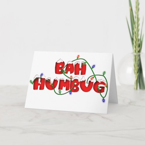 bah humbug holiday card