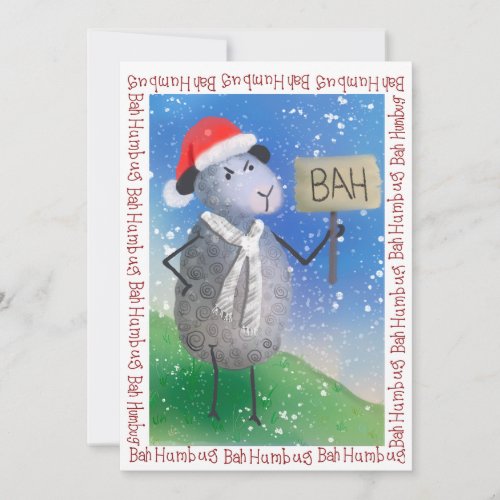 Bah Humbug Holiday Christmas card