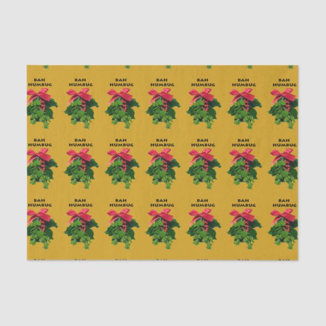 Bah Humbug Mistletoe Tissue Paper (Front)