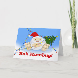Bah Humbug, Not Quite Yeti for Christmas, Funny Holiday Card