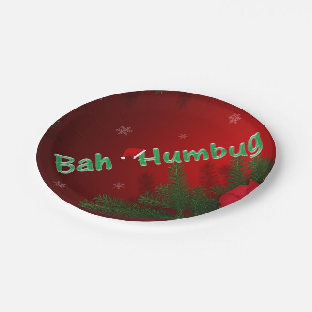 Bah Humbug Paper Plates (Angled)