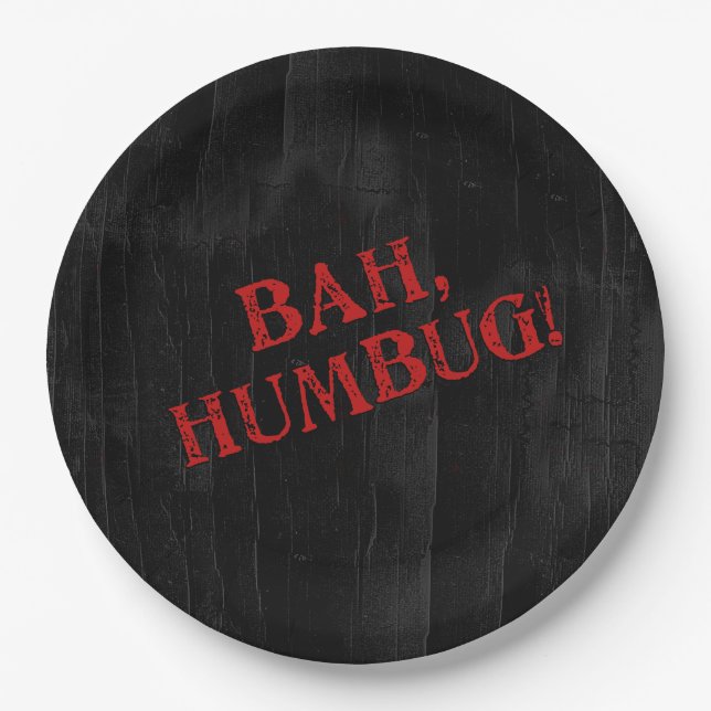 Bah Humbug Paper Plates (Front)
