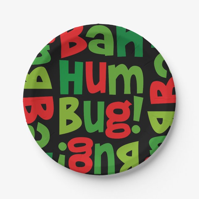 Bah Humbug Paper Plates (Front)