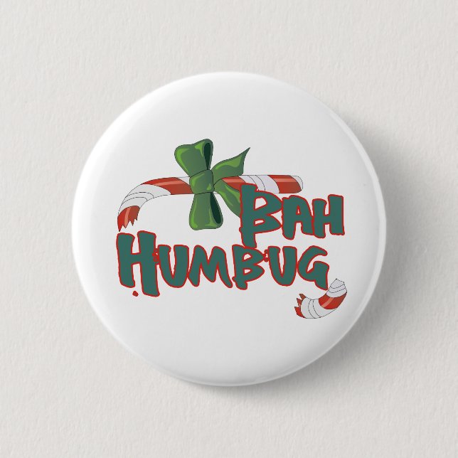 Bah Humbug! Pinback Button (Front)