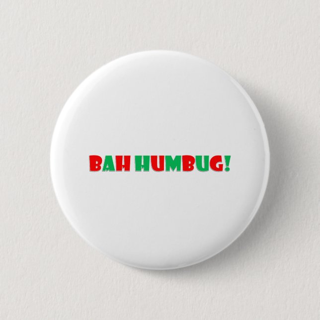 Bah Humbug Pinback Button (Front)