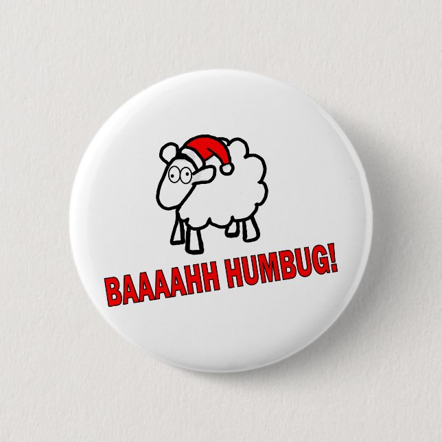 Bah Humbug! Pinback Button (Front)