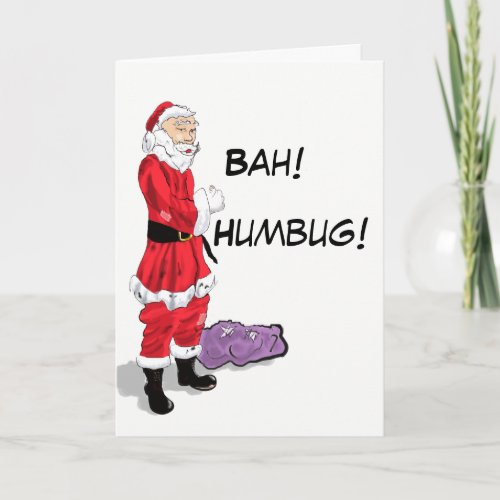 Bah Humbug Santa card