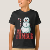 Bah Humbug Santa Hat Angry Snowman Sarcastic Chris