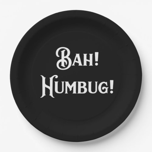 Bah Humbug Scrooge A Christmas Carol Holiday Paper Plates