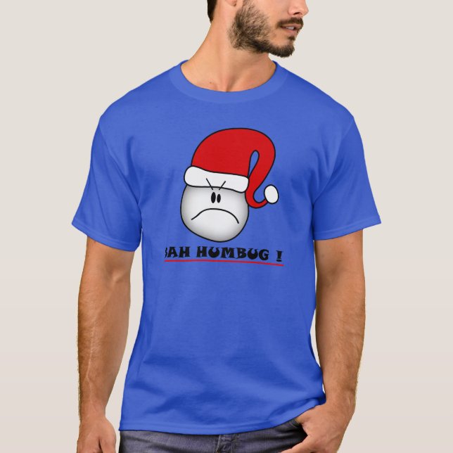 Bah Humbug Scrooge Essential Christmas Cartoon T-Shirt (Front)