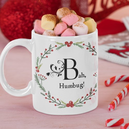 Bah Humbug Scrooge Victorian Funny Christmas Mug