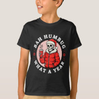 Bah Humbug Skull Hat Santa's Candy Christmas Pajam