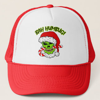 Bah Humbug Skull Trucker Hat