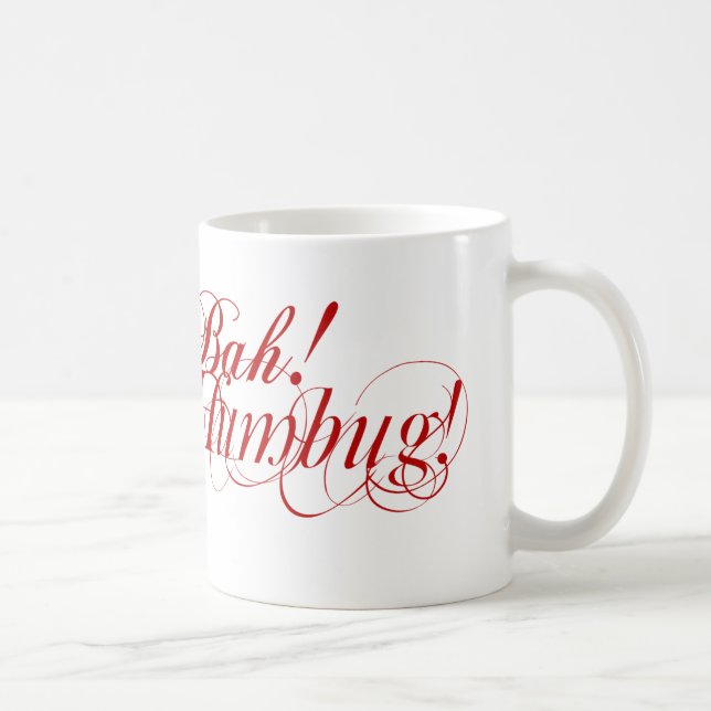 Bah! Humbug! typography mug (Right)