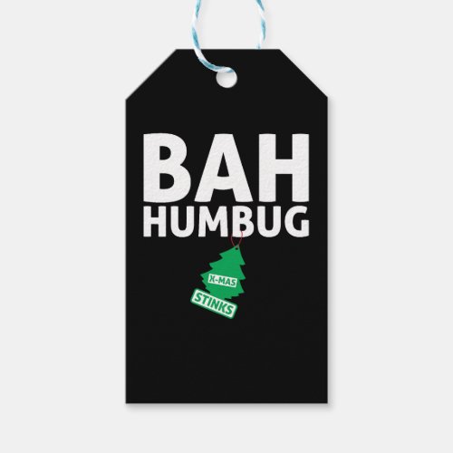 Bah Humbug Xmas Stinks Funny Anti Christmas Grumpy Gift Tags