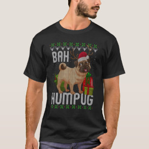Bah Humpug Puggle Ugly Xmas Hum Pug Baby Pet Dogs T-Shirt