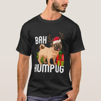 Bah Humpug Puggle Xmas Hum Pug Baby Gifts Pet Dogs T-Shirt