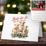 Bah La La Cute Retro Christmas Sheep Holiday Card
