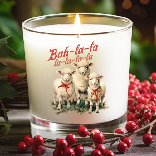 Bah La La Cute Retro Christmas Sheep Scented Candle