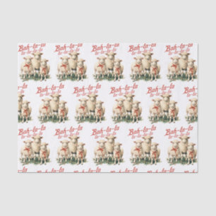 Bah La La Cute Retro Christmas Sheep Tissue Paper