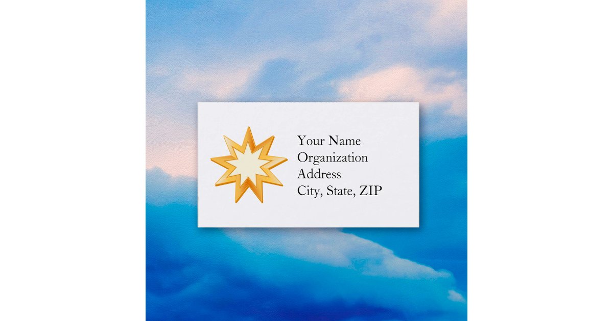 Baha'i 3.5" x 2.0" Standard Business Card | Zazzle