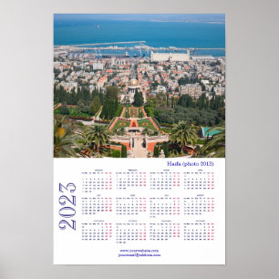 Bahá'í Gardens, Haifa(photo 2013) , Israel Poster