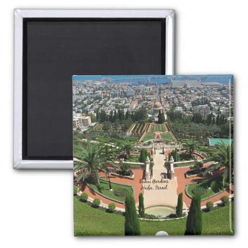 Bahai Gardens in Haifa Israel Magnet
