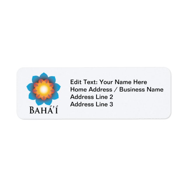 Bahá'í Label (Front)