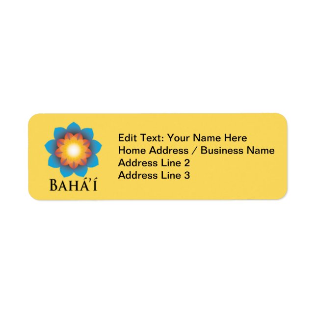 Bahá'í Label (Front)