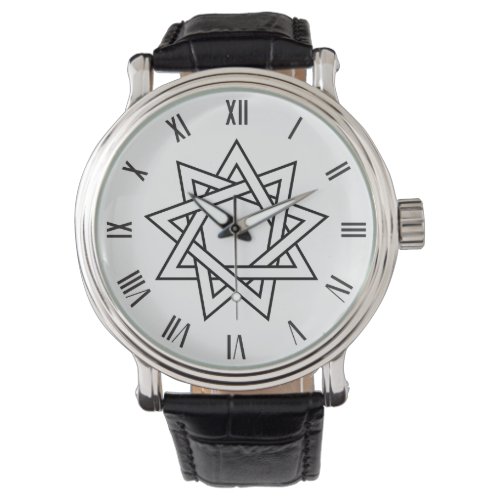 Bahai nine pointed star symbol Watch
