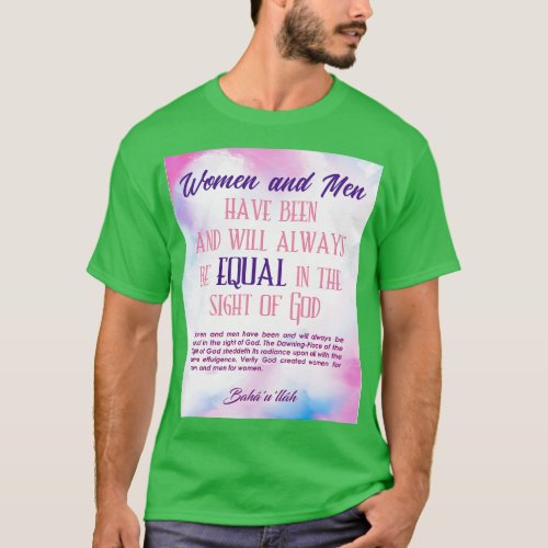 Bahai quotes on Art Boards Equality of Man and Wom T_Shirt