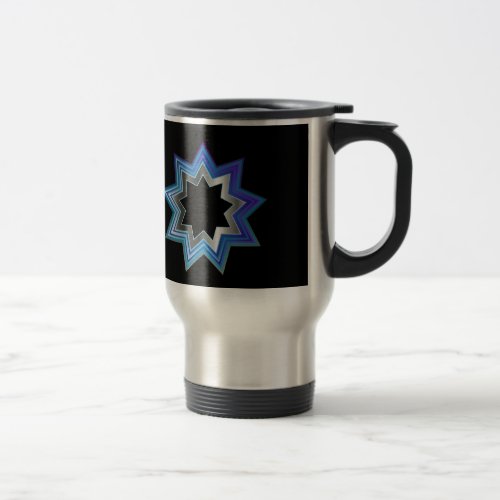 Bahai Religion Symbol_ Nine pointed star Travel Mug