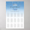 Bahama Blue and Silver Crown Floral Seating Charts
