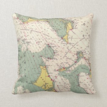 Bahama Islands Nautical Chart Map Throw Pillow by whereabouts at Zazzle