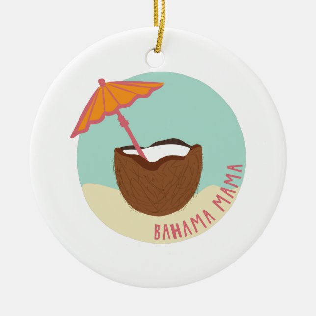 Bahama Mama Ceramic Ornament (Front)