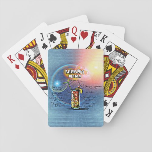 Bahama Mama Cocktail 8 of 12 Drink Recipe Sets Playing Cards
