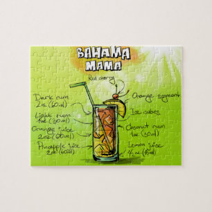 Bahama Mama Cocktail Recipe Jigsaw Puzzle