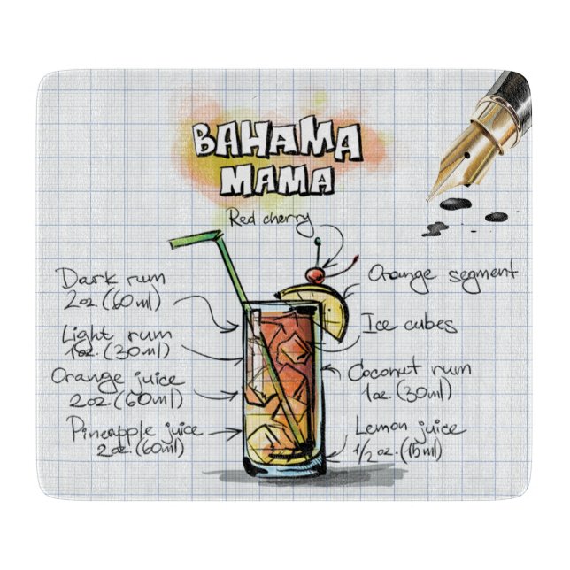 Bahama Mama Cutting Board (Front)