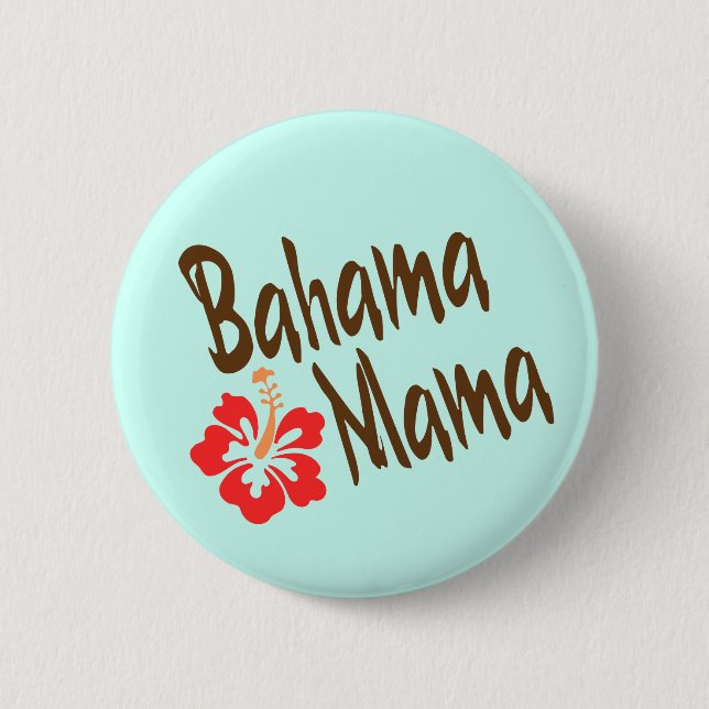 Bahama Mama design with Hibisucus flower Button (Front)
