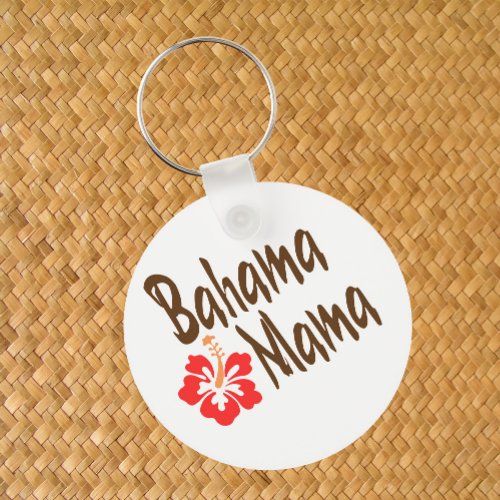 Bahama Mama design with Hibisucus flower Keychain