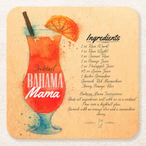 Bahama Mama Paper Coaster