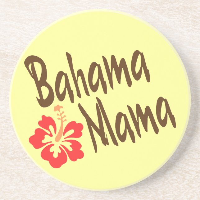 Bahama Mama with hibiscus Coaster (Front)